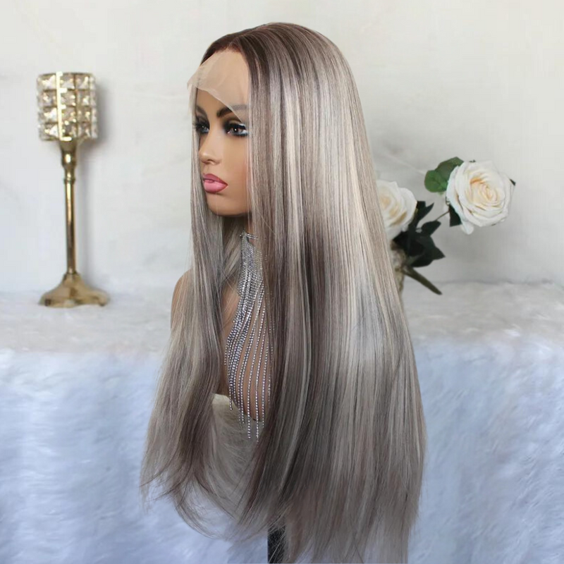 Lace Front Wig - Highlight Blonde Straight