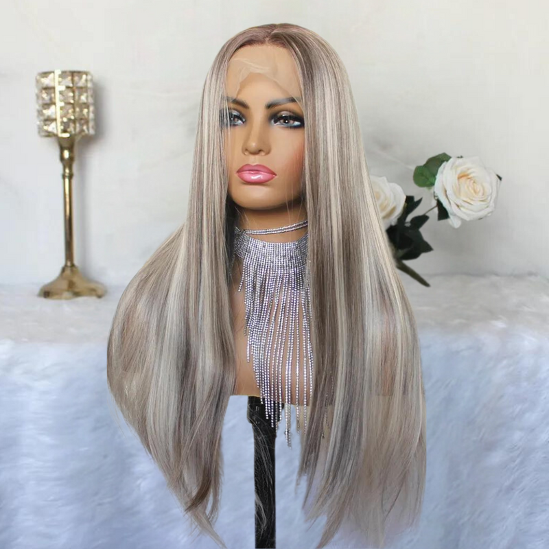 Lace Front Wig - Highlight Blonde Straight